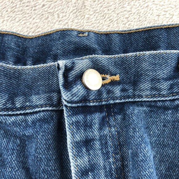 Wrangler Men Jeans Size 38x30 Classic Blue Denim Straight Leg Casual Medium Wash - Picture 9 of 15
